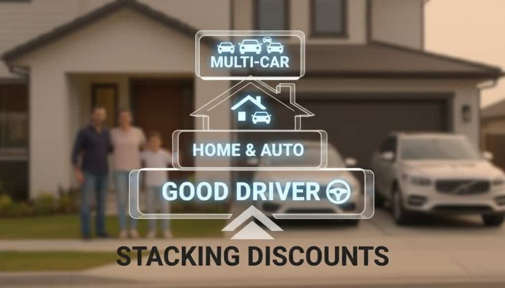 Multi-car car insurance comparison for home and auto coverage with discounts.